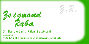 zsigmond raba business card